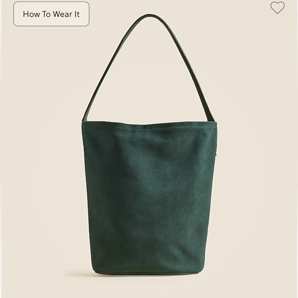 Berkeley bucket bag in Green suede